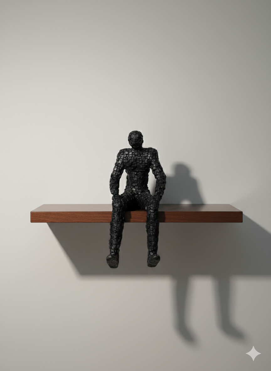 Pixelated Human Figurine