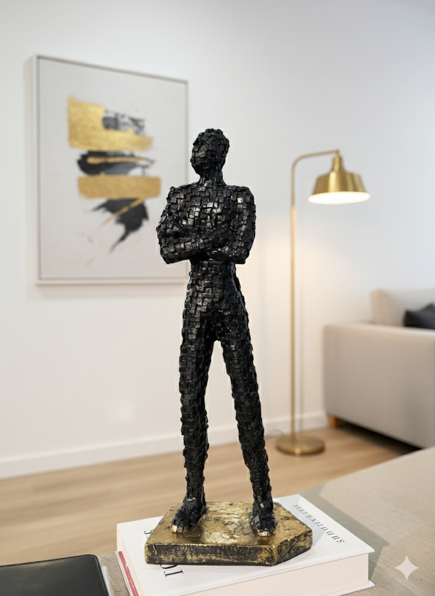 Pixelated Human Figurine