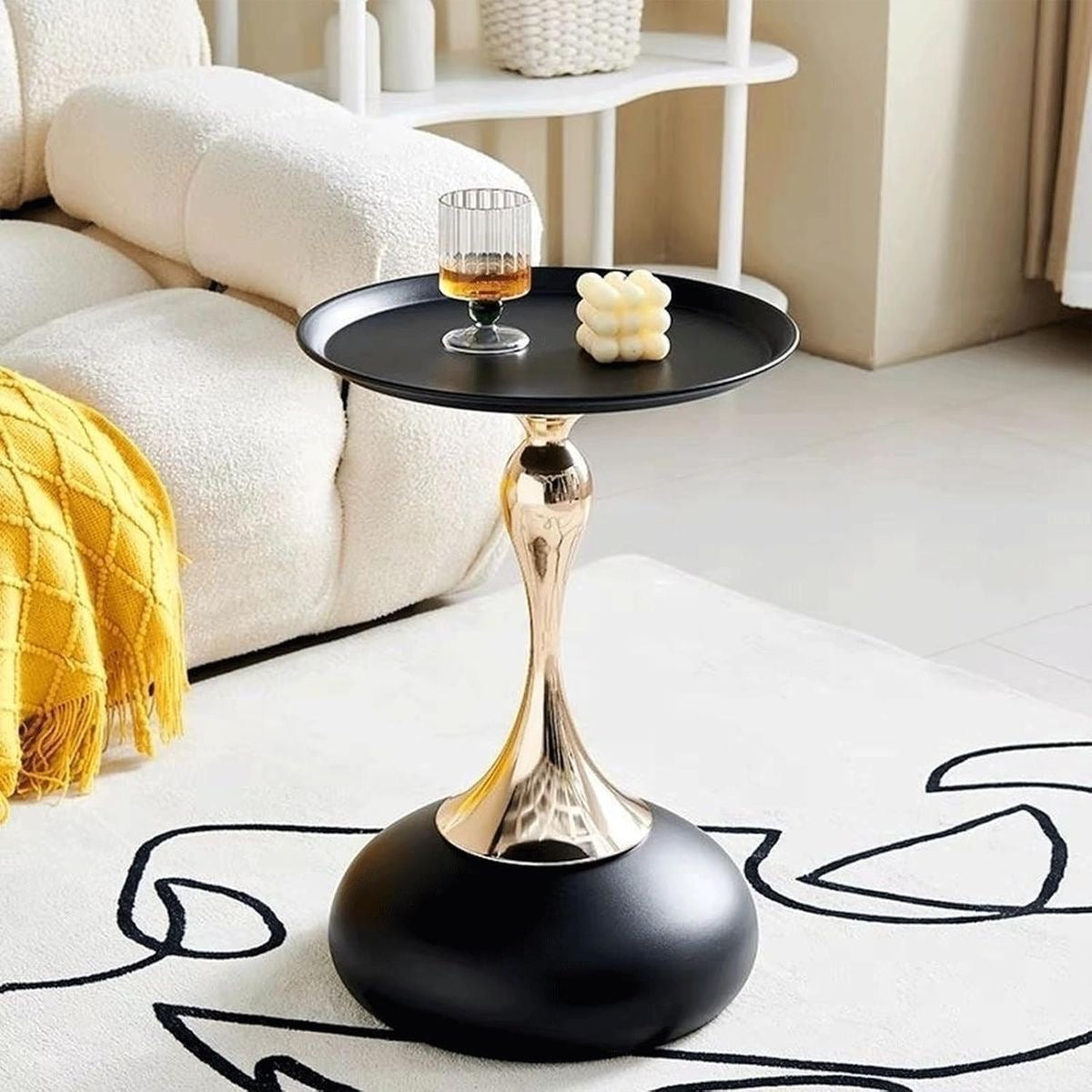 Modern Pedestal Side Table