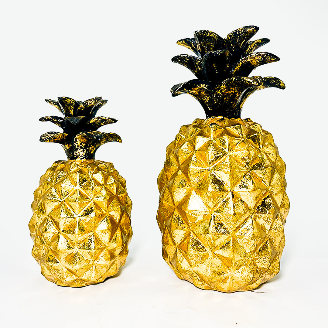 Gold & Black Pineapple Decorative Set