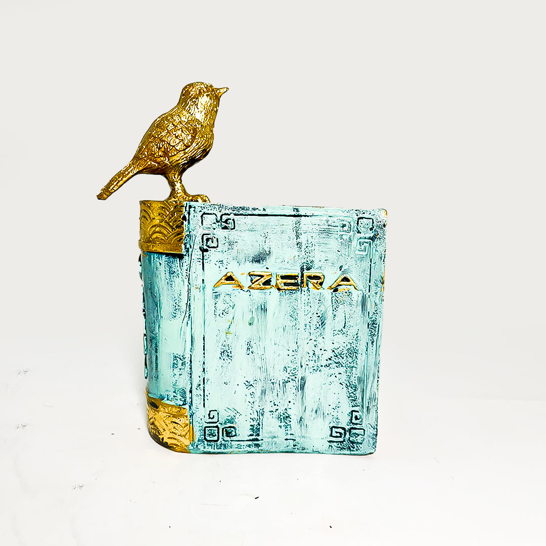 Azera Vintage-Style "Bird on Book" Pen Holder