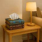 Vintage Book-Shaped Tissue Box Holder