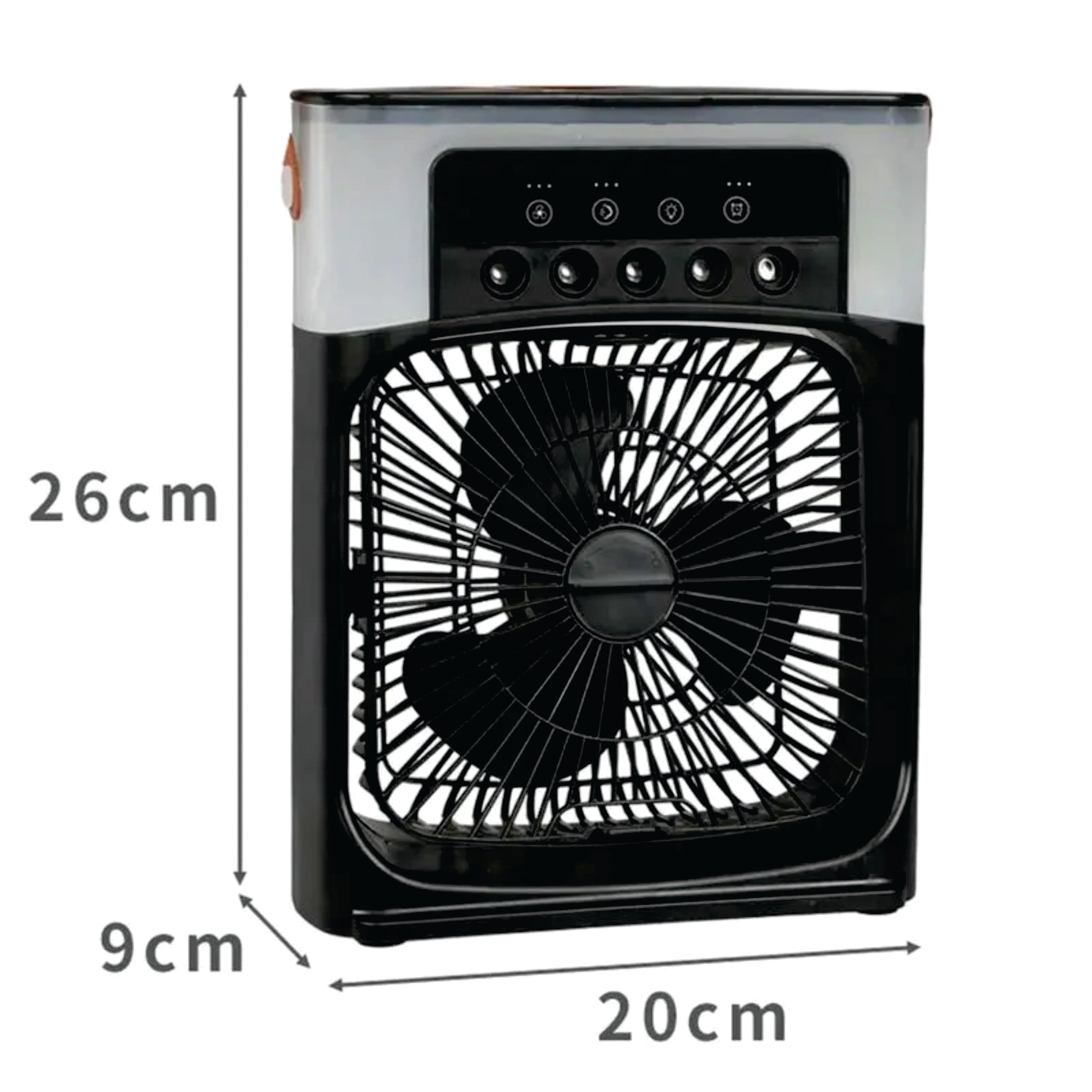 3 In 1 Portable Air Cooler Fan Mini AC Cooler Humidifier USB Rechargeable Cooling Fan with LED Light